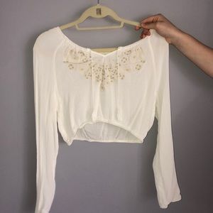 long sleeve crop top